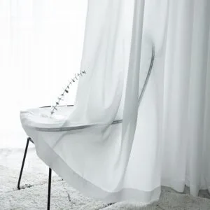 élégant Rideau Blanc Voilage Pour Lumière Et Intimité Chez
