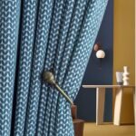 Rideau Bleu Motif Occultant Pour Un Sommeil Paisible Et Intime