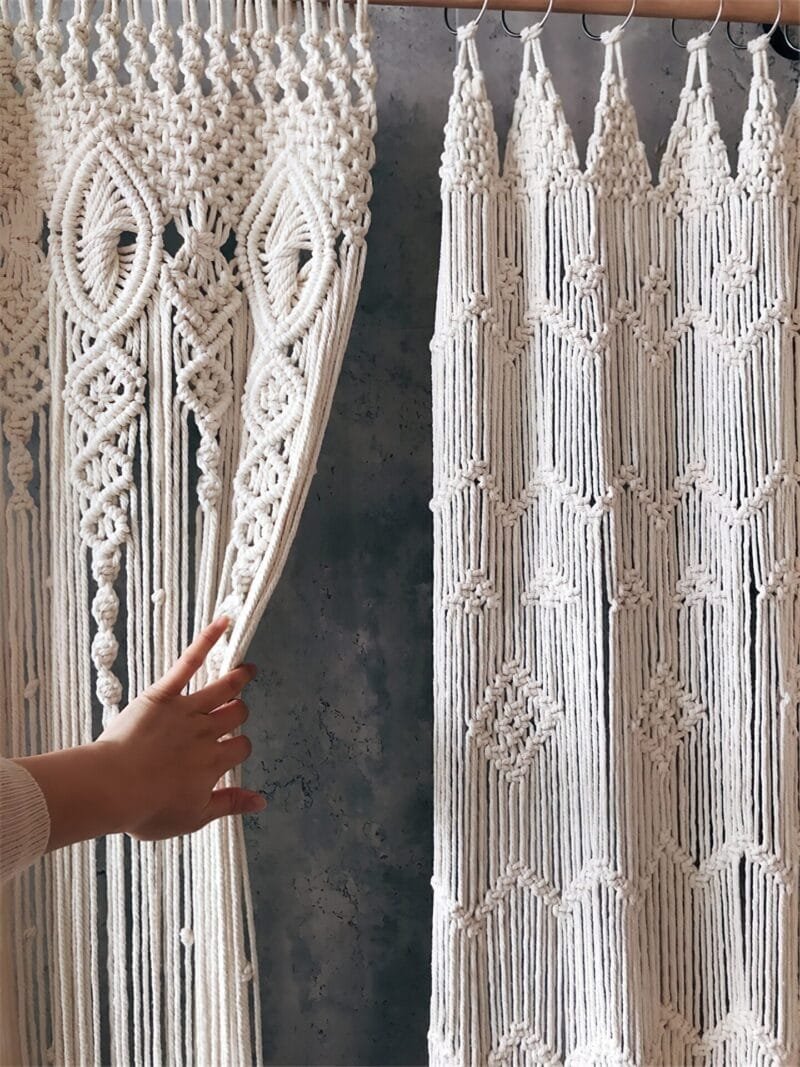 Rideau Bohème Chic Macramé Pour Une Touche D’élégance Légère