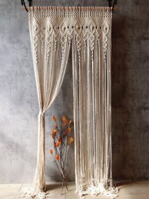 Rideau Macrame br L60cm x 00cm Rideaux Deco 7342