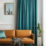 élégance Et Confort Avec Le Rideau Moderne Salon En Bleu Ou Beige - Cyan / Oeillets / L100cm x H250cm