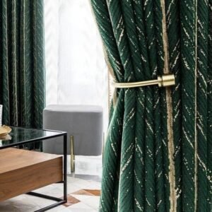 Rideau Original Design Vert Rideaux Deco 1835 1
