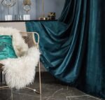 Rideau Satin Bleu Rideaux Deco 7886 1