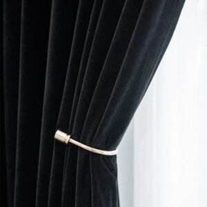 Rideau Velours Noir Rideaux Deco 5394 1