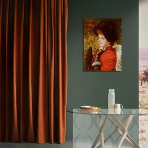 Rideau Velours Orange Rideaux Deco 9081 1