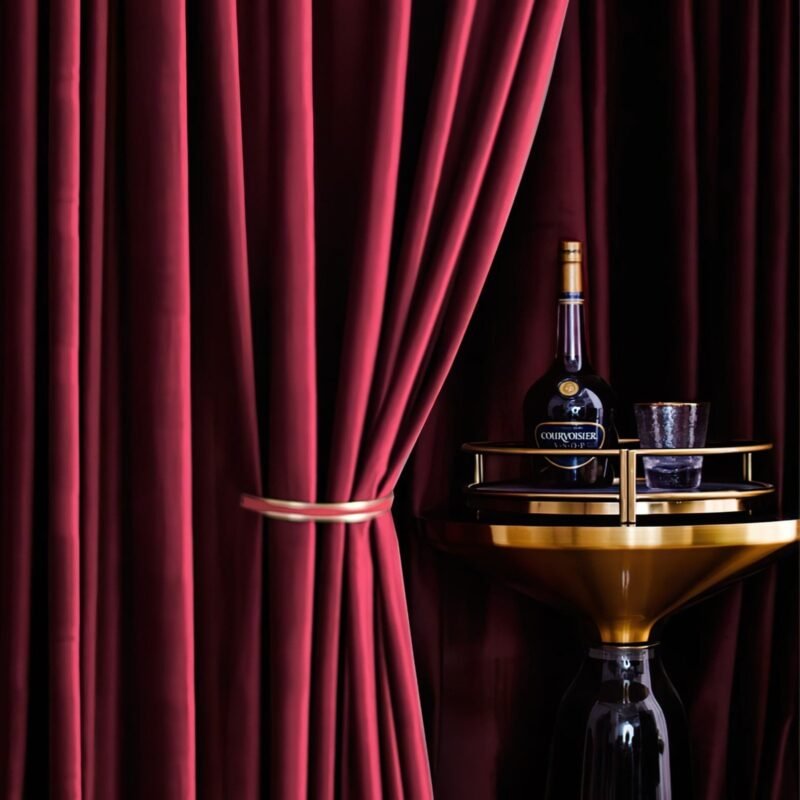 Rideau Velours Rouge Rideaux Deco 3311 1