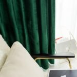 Rideau Velours Vert Rideaux Deco 2568 1