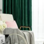 Rideau Velours Vert Chic Et Isolant Thermique Pour Votre Intérieur