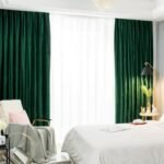 Rideau Velours Vert Rideaux Deco 3279 1