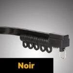 Rail De Rideau Flexible Snake Pour Fenêtres Courbes élégantes - Noir