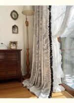 rideau blanc et noir a motifs pour une ambiance romantique pli 246 1