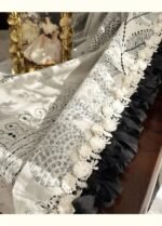 rideau blanc et noir a motifs pour une ambiance romantique pli 586 1