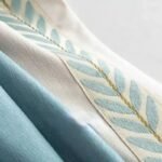 rideau bleu et blanc douceur legerete charme artisanal oeillets 346 1