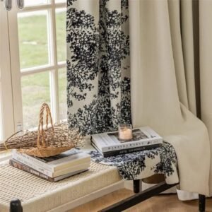 rideau boheme noir et blanc a motifs pour une elegance naturelle 998 1