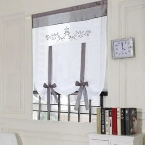 rideau brise bise modulable takeo avec hauteur bande et motif floral 335 1