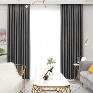 rideau coulissant vita gris en coton avec hauteur bande elegante 759 1