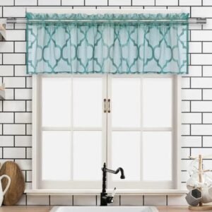 rideau cuisine brise bise buota en 3 couleurs elegantes bleu 140 115 1