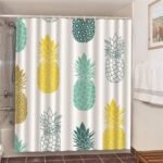 rideau de douche ananas senga pour une salle bain tropicale 150 x 180 608 1