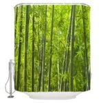 Rideau De Douche Bambou Vert Vettis Pour Une Salle De Bain Zen