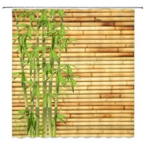 rideau de douche bambou yuntan pour une salle bain elegante 717 1