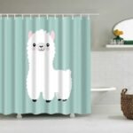 rideau de douche blanc et bleu oshinko pour une salle bains apaisante 626 1