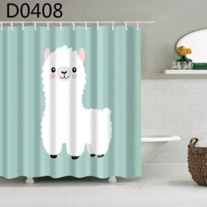 rideau de douche blanc et bleu oshinko pour une salle bains apaisante 715 1