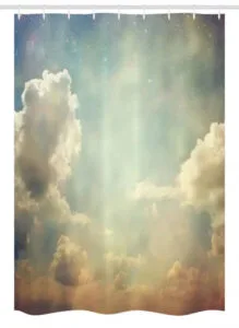 Rideau De Douche Bleu Ciel Pour Une Salle De Bain Apaisante