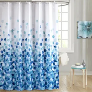 Rideau De Douche Bleu Clair Rusimo Pour Une Salle De Bain Apaisante