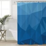 rideau de douche bleu marine kopren pour une salle bain elegante 336 1