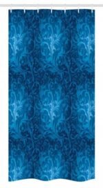 rideau de douche bleu roi shifen pour une salle bains elegante 120 403 1
