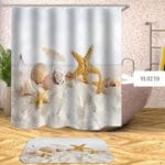 Rideau De Douche Coquillage Ericeira Pour Une Ambiance Marine élégante - 150 x 180
