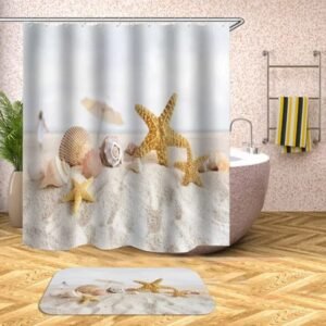 rideau de douche coquillage ericeira pour une ambiance marine elegante 606 1