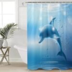 rideau de douche dauphin serio pour une salle bain exotique 152 x 183 650 1