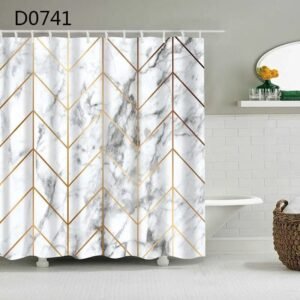 rideau de douche dore yarbi pour une salle bain elegante 578 1