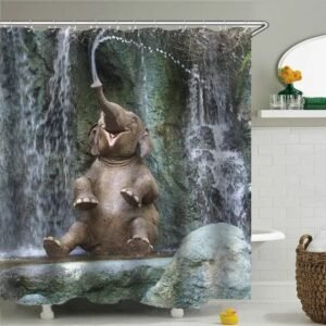 rideau de douche elephant kana pour une salle bain originale 763 1