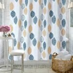 rideau de douche feuillage barna pour une ambiance naturelle relaxante 214 1