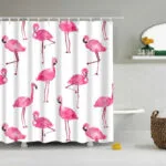 Rideau De Douche Flamingo Epupa Pour Une Salle De Bain Colorée - 90 x 180
