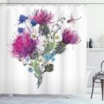 rideau de douche fleurs kame pour une salle bain elegante et coloree 928 1