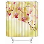 Rideau De Douche Foko Avec Motif D’orchidée – élégance Zen Pour Salle De Bain