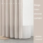 rideau de douche grande dimension nobi beige pour une protection 818 1