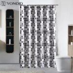 rideau de douche gris noir totaki chic et moderne pour votre salle 912 1