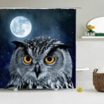 rideau de douche hibou ame pour une salle bain charmante et unique 323 1