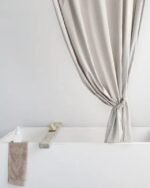 rideau de douche lin edessa elegance et charme pour votre salle bain 674 1