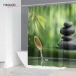 rideau de douche motif galet canim pour une salle bain elegante 40 357 1