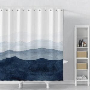 Rideau De Douche Motif Montagne Montezuma Pour Une Salle De Bain Zen