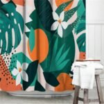 rideau de douche multicolore sanjo pour une salle bains dynamique 823 1