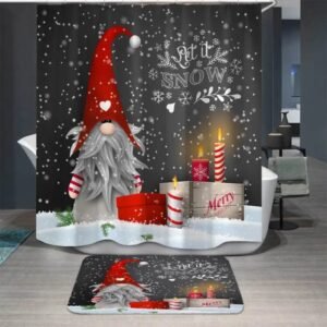 rideau de douche noel snow pour une salle bain festive et intime 809 1