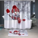 rideau de douche noel star festive et pratique pour votre salle 397 1