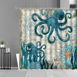 rideau de douche octopus kayti pour une touche dexotisme 650 1