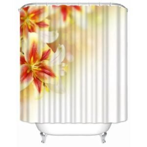 rideau de douche orange shindo chic et colore pour votre salle bain 652 1